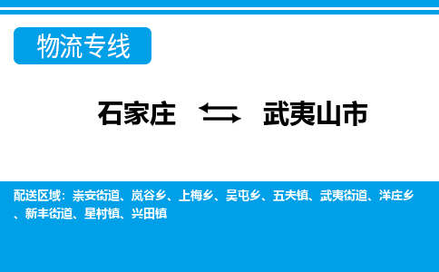 石家庄到武夷山市物流专线-石家庄至武夷山市货运公司-优势线路