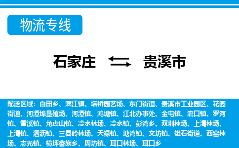 石家庄到贵溪市物流专线-石家庄至贵溪市货运公司-优势线路