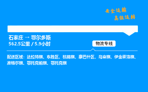 石家庄到鄂尔多斯物流专线_石家庄至鄂尔多斯货运公司_整车/零担运输