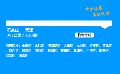 石家庄到天津物流专线_石家庄至天津货运公司_整车/零担运输